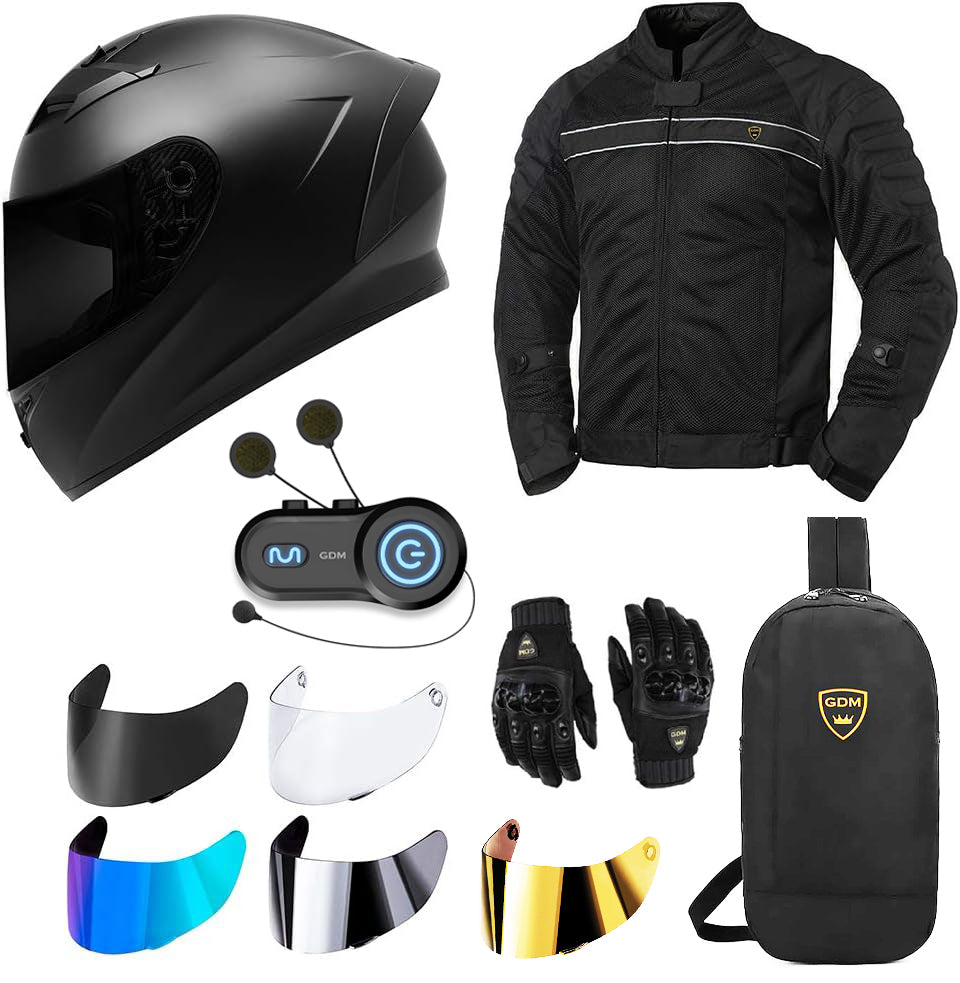 best way to attach motorcycle helmet to backpack GDM Motorcycle Protective Gear Bundle (Premium Connect) X-Large