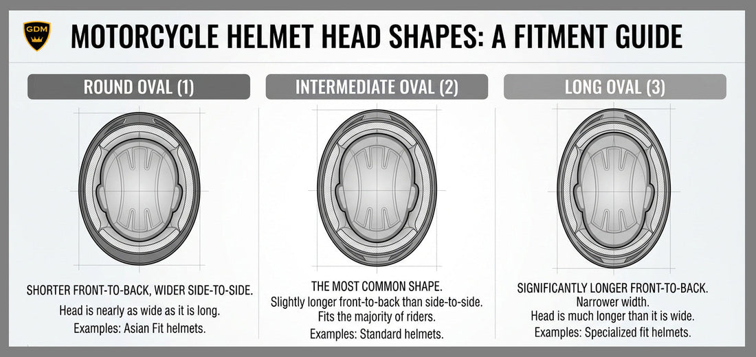 Motorcycle Helmet Head Shapes - Fitment Guide