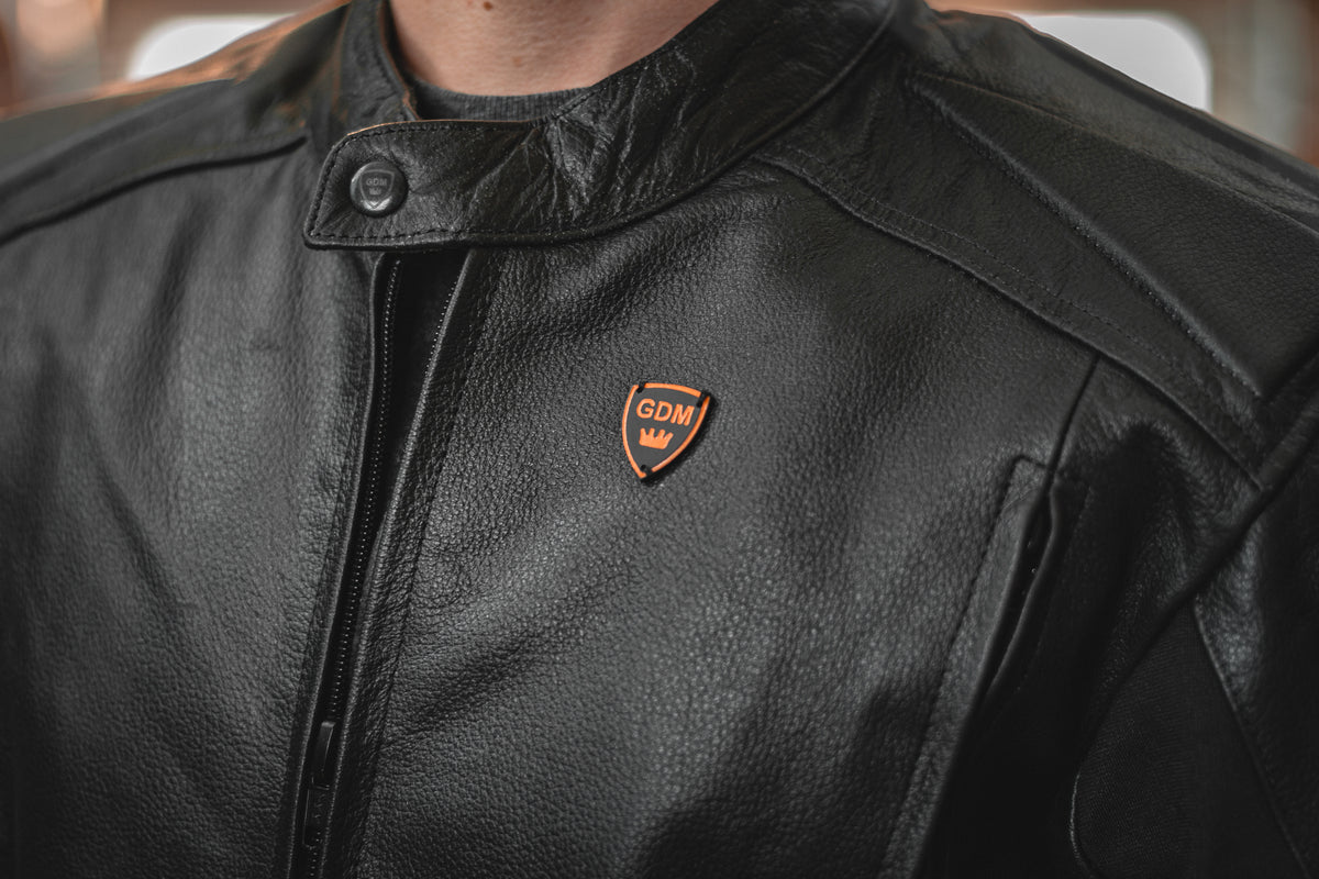 GDM OMEGA Men’s Heavyweight Leather Motorcycle Jacket – Cafe Racer Style