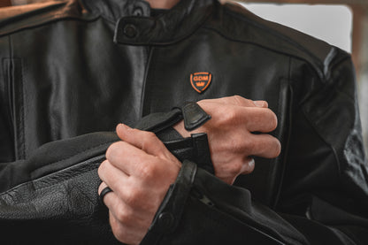 GDM OMEGA Men’s Heavyweight Leather Motorcycle Jacket – Cafe Racer Style