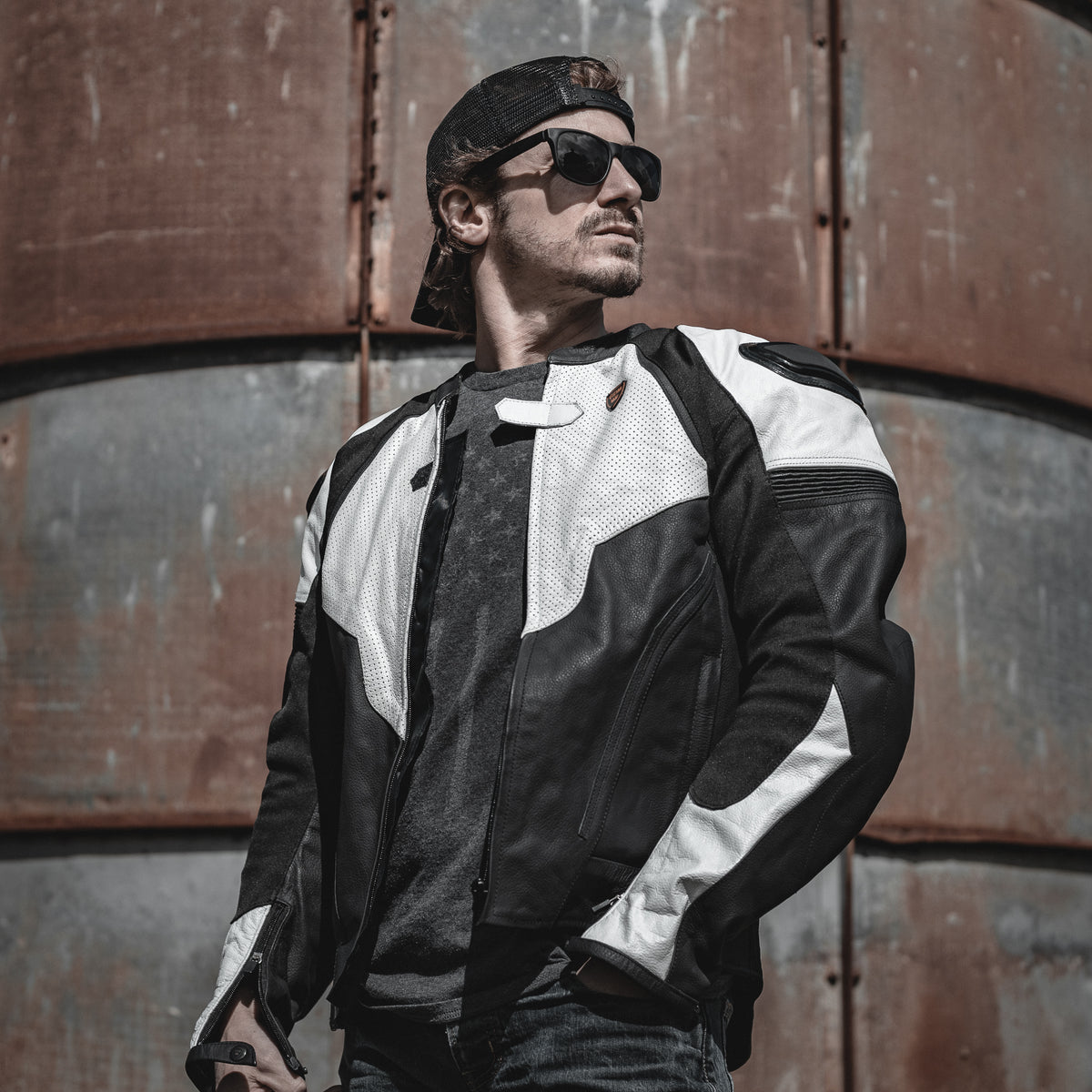 GDM DELTA Leather Racing Jacket