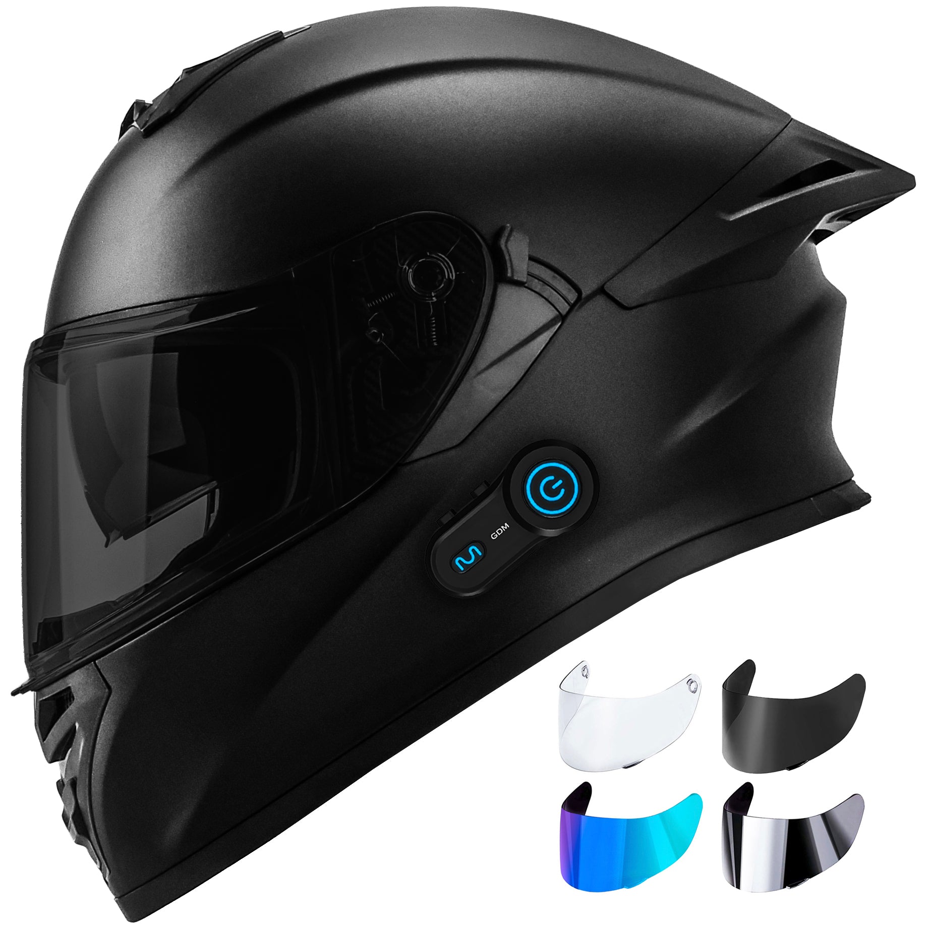 GDM Bluetooth Motorcycle Helmet with 4 Shields