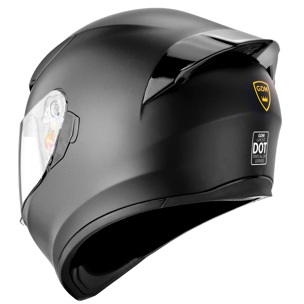 GDM GHOST Bluetooth Motorcycle Helmet with 4 Shields Medium / Matte Black