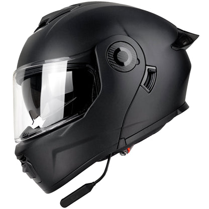 bluetooth adventure motorcycle helmet Modular Flip-up M GOLF QUALITY Foldable Convertible reviews:giant-contend-ar3 Experience the ultimate convenience Color:Matt White - Silver