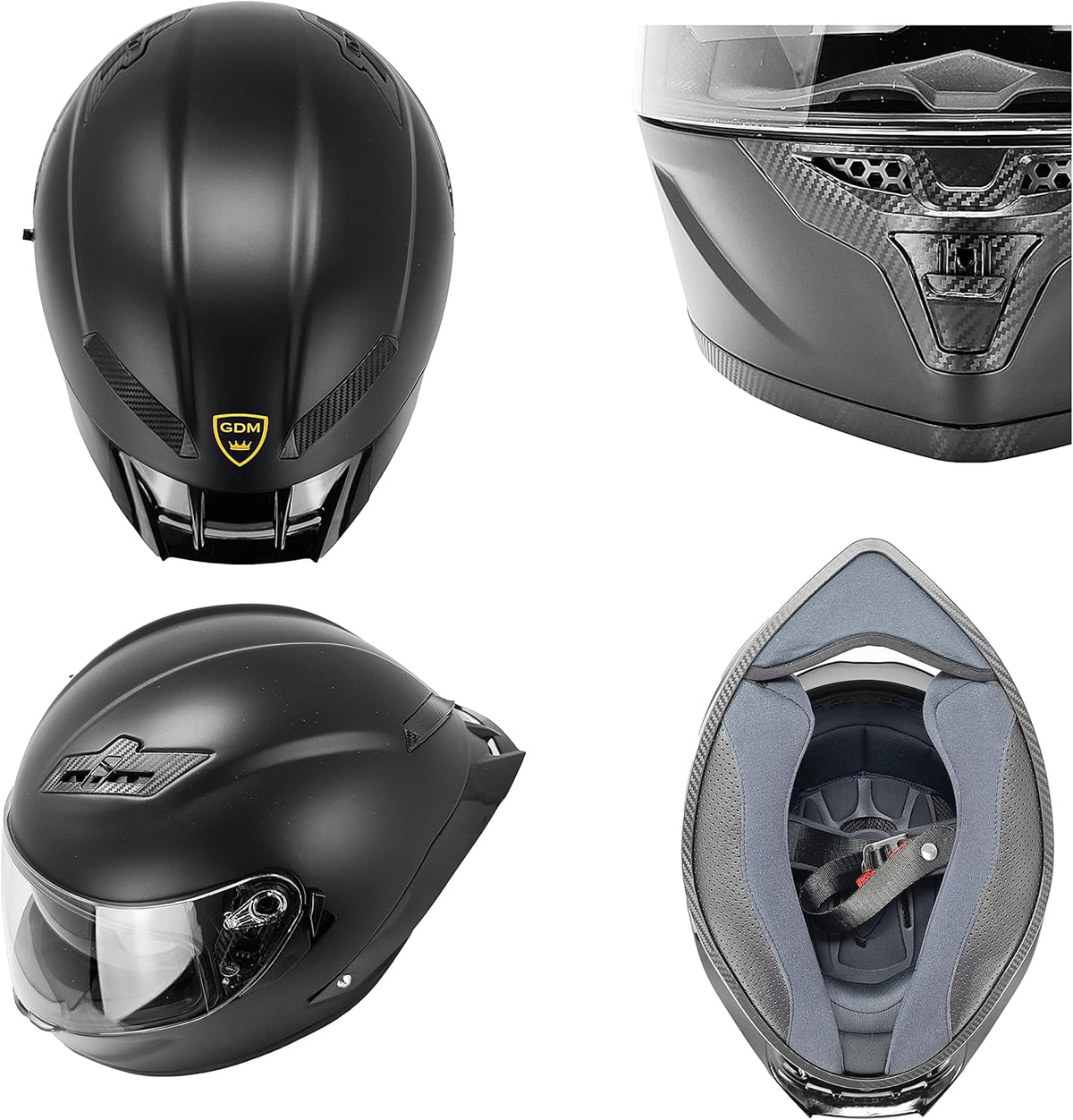 GDM DEMON Bluetooth Motorcycle Helmet with 4 Shields