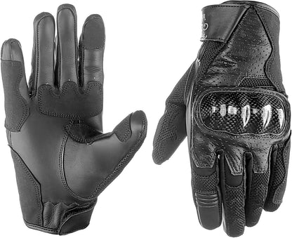 GDM GD5 Armored Leather Motorcycle Gloves — Ventilated, Reinforced, Street & Sport Ready