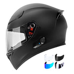 Casco de motocicleta GDM GHOST con Bluetooth y 4 protectores