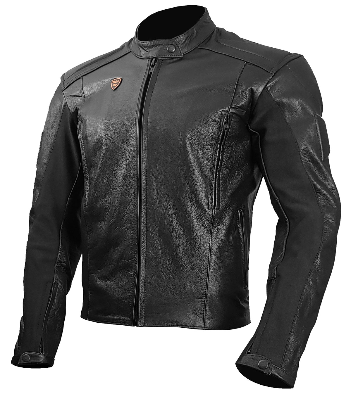 GDM OMEGA Men’s Heavyweight Leather Motorcycle Jacket – Cafe Racer Style
