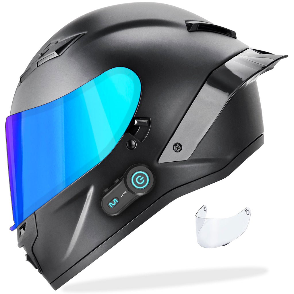 bluetooth motorcycle helmet blue 1Storm Adult Motocross BMX MX ATV Dirt Bike Downhill Mountain B Optimal Ventilation Bluetooth Modular Motorcycle Helmet, DOT