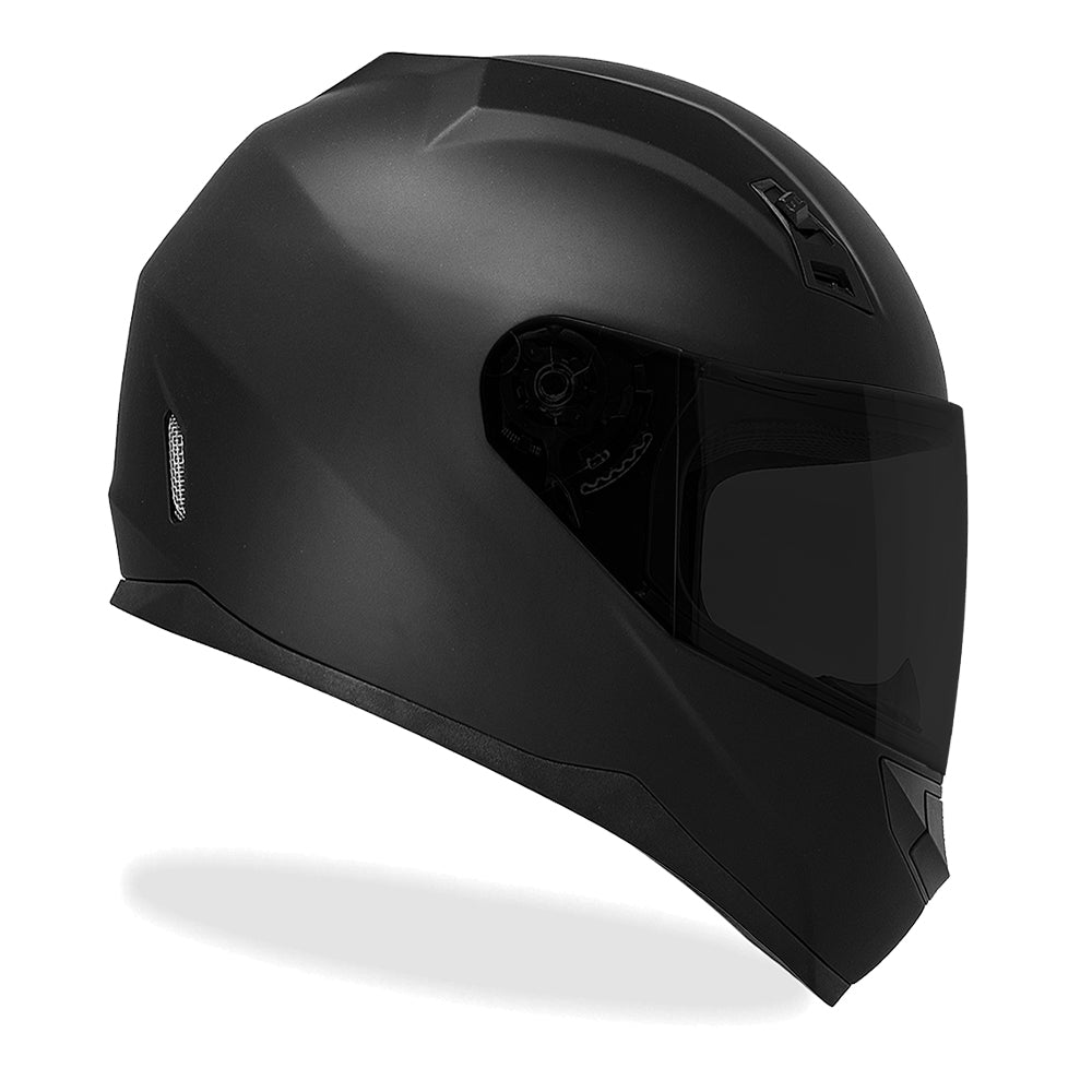 full brim motorcycle helmet GDM DEMON Face Matte Black / Gold & Clear / Medium With its full face design Favoto Full Face Motorcycle Helmet