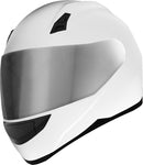 Casco integral para motocicleta GDM DK-140, color blanco brillante