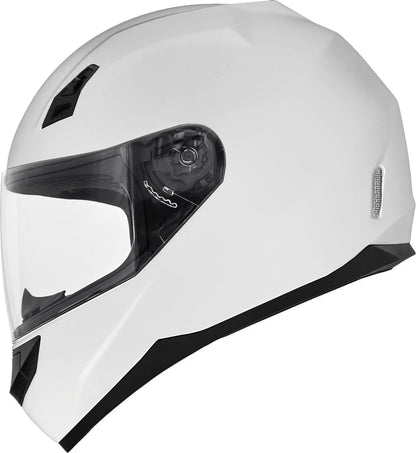 GDM DK-140 Full Face Motorcycle Helmet Gloss White