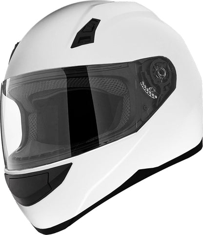 GDM DK-140 Full Face Motorcycle Helmet Gloss White