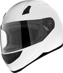 Casco integral para motocicleta GDM DK-140, color blanco brillante
