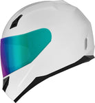 Casco integral para motocicleta GDM DK-140, color blanco brillante