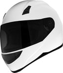 Casco integral para motocicleta GDM DK-140, color blanco brillante