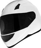Casco integral para motocicleta GDM DK-140, color blanco brillante