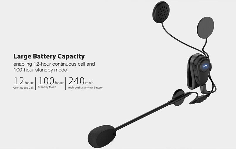 GDM SuperSonic Mini Motorcycle Helmet Bluetooth Headset