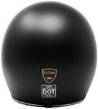 GDM RENEGADE Open Face Motorcycle Helmet 3/4 Vintage Matte Black