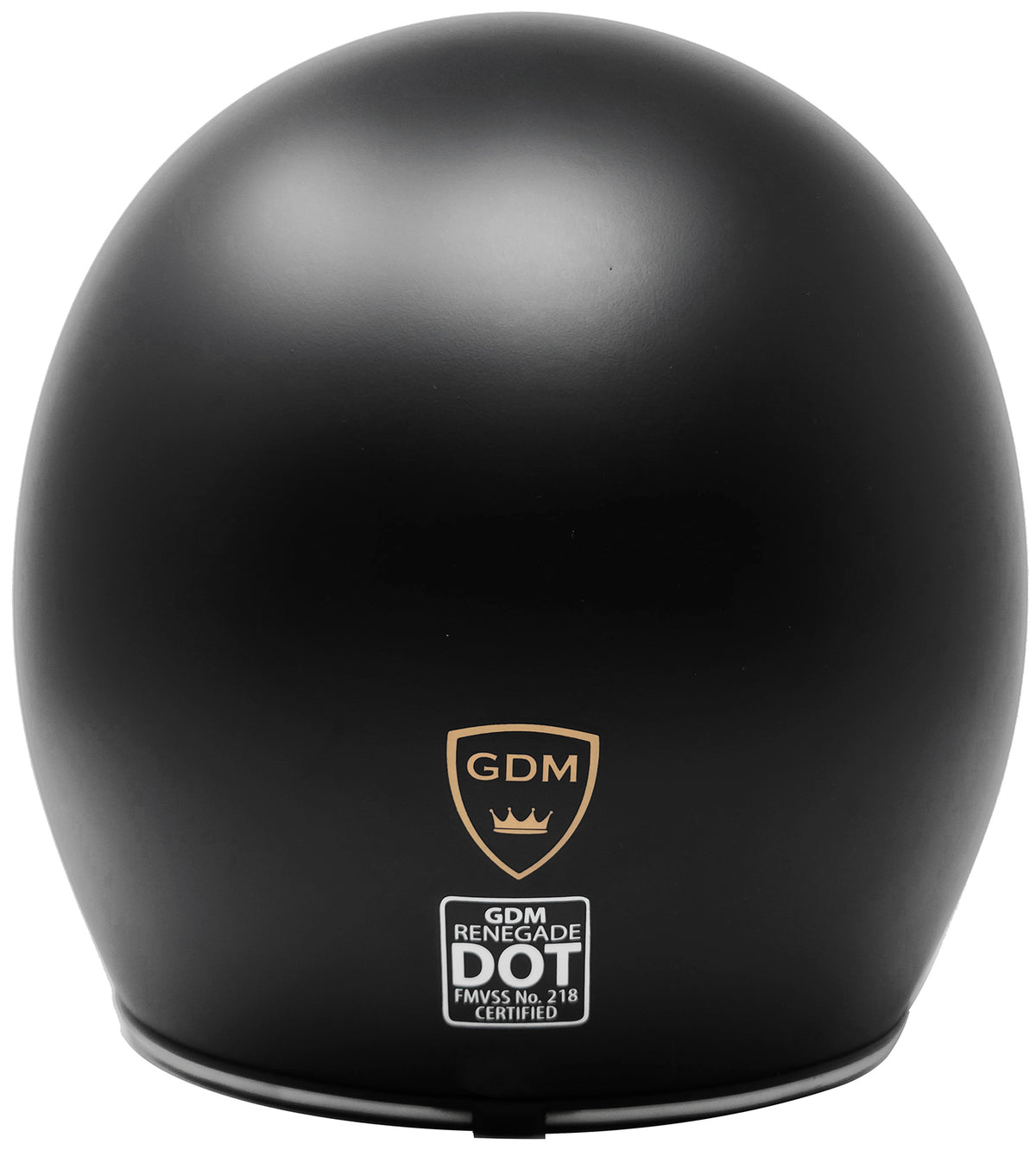GDM RENEGADE Open Face Motorcycle Helmet 3/4 Vintage Matte Black