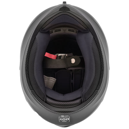 GDM Ghost Full Face Motorcycle Helmet Matte Black