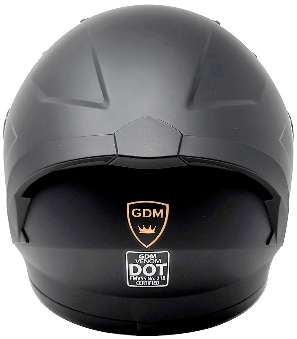 GDM VENOM Full Face Motorcycle Helmet Pearl White / Iridium & Clear / XX-Large