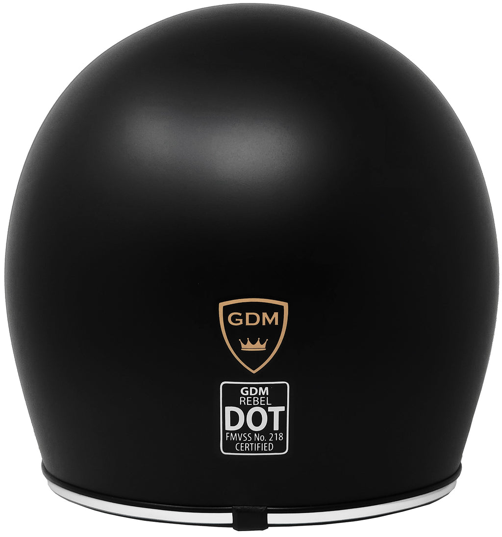 GDM REBEL Vintage Retro Full Face Motorcycle Helmet