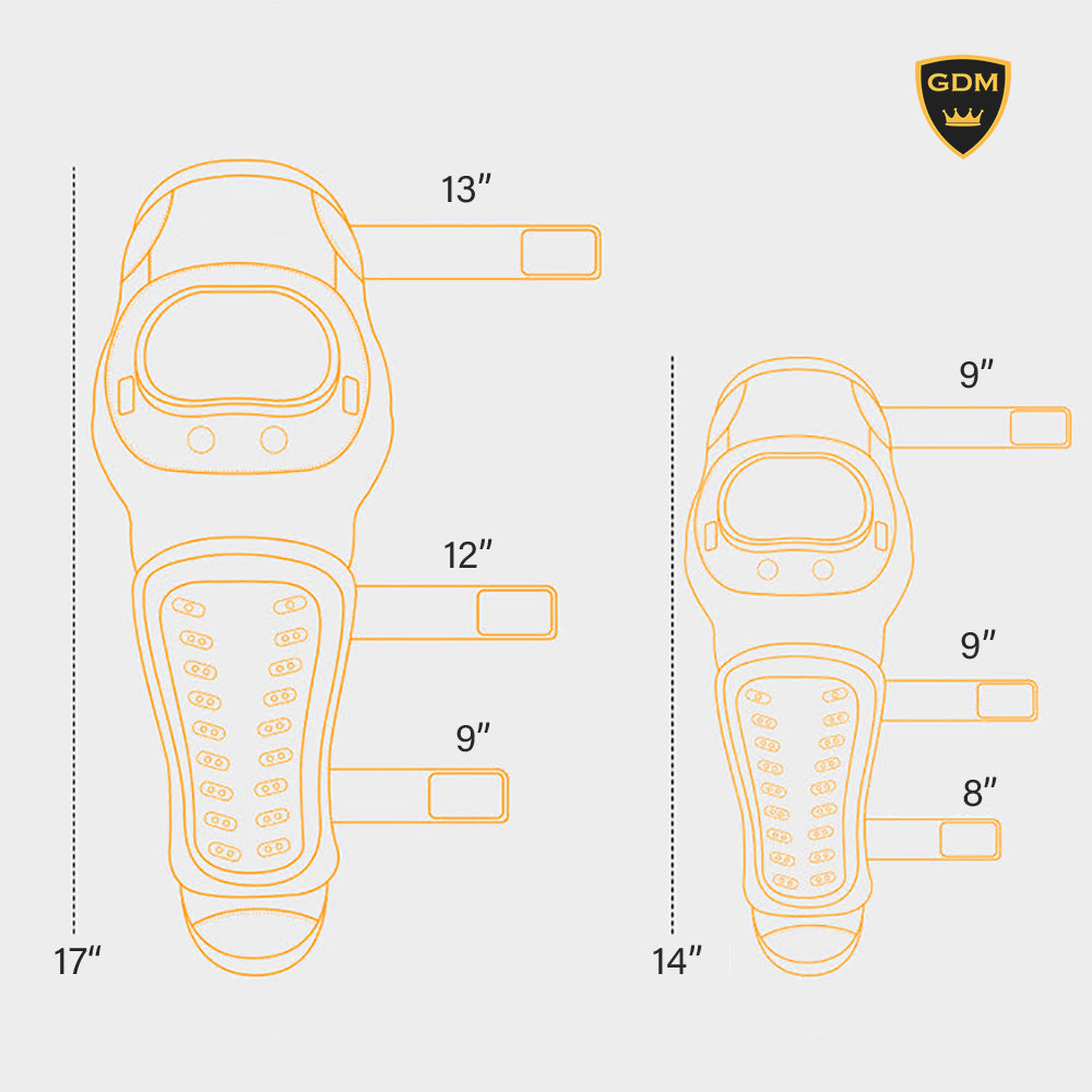 GDM Motorcycle Knee, Shin Protectors & Elbow Guards