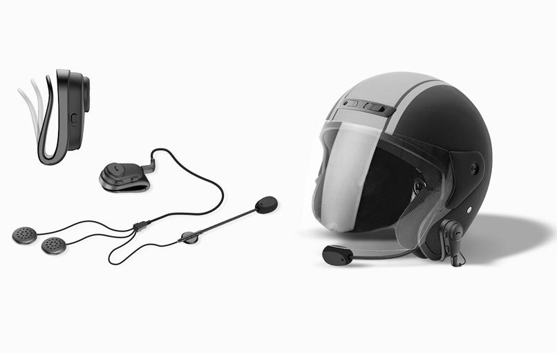 GDM SuperSonic Mini Motorcycle Helmet Bluetooth Headset