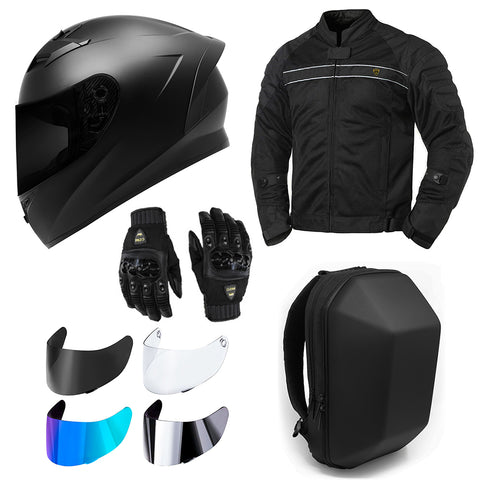Paquete de equipo de protección para motocicletas GDM (paquete premium)