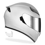 GDM Ghost Full Face Motorcycle Helmet Gloss Pearl White