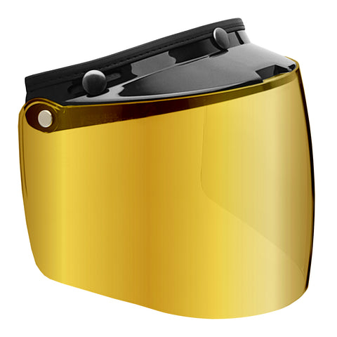 GDM Rebel 3-Snap Flip-up Shield Visor (Gold)