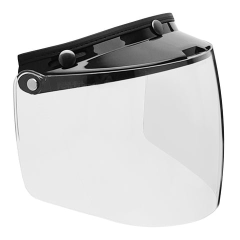 Visera protectora abatible de 3 broches GDM Rebel (transparente)