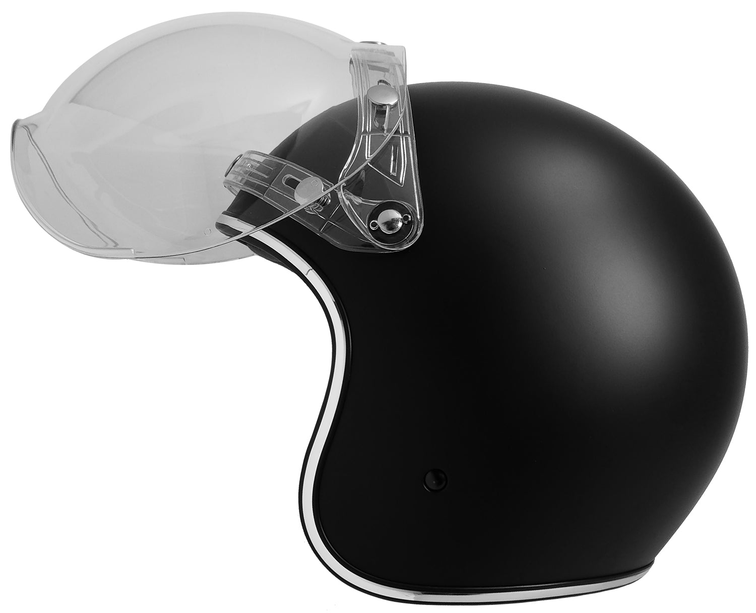 flip open motorcycle helmets GDM RENEGADE Face Helmet 3/4 Vintage Matte Black Medium / Matte Black / Chrome Helmet Shield Motorcycle Ls2 Dual Visor Option:Matte Red/Orange UC 47-54cm formula-one-scale-helmets