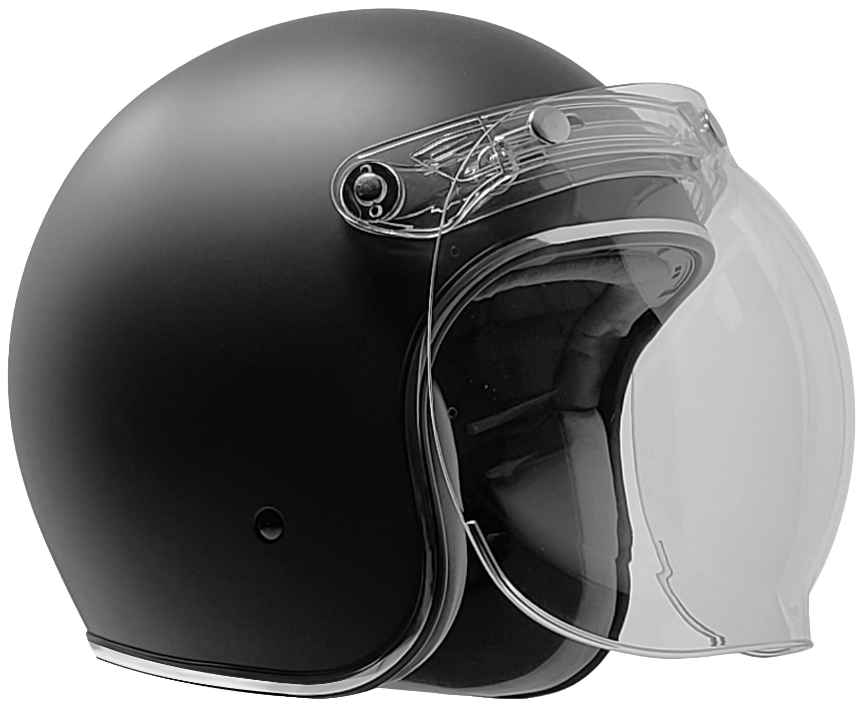 GDM RENEGADE Bluetooth Open Face Motorcycle Helmet 3/4 Vintage Matte Black